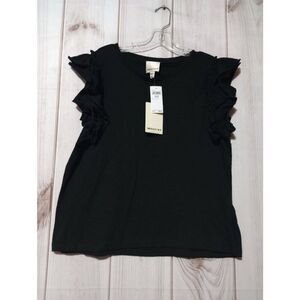 Industry‎ Shirt Ladies Extra Large Black Capped Sleeve